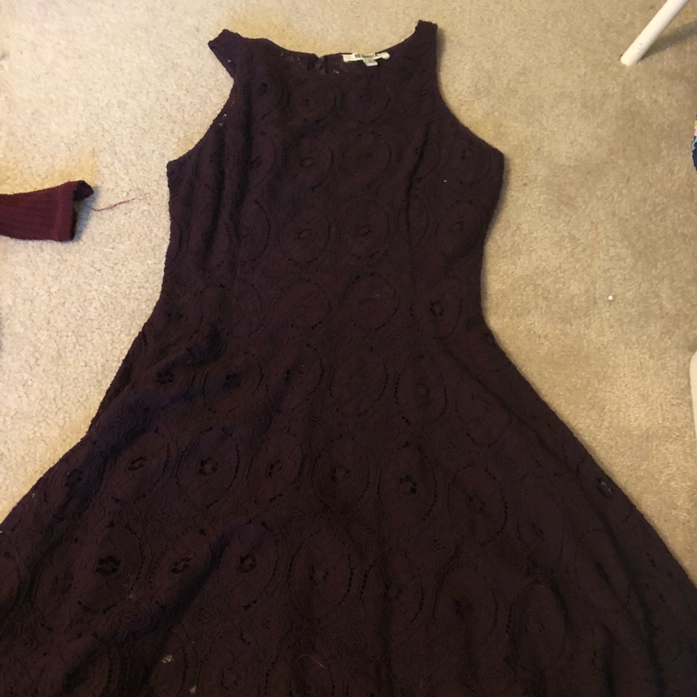 Nordstrom Crochet Lace Burgundy Dress